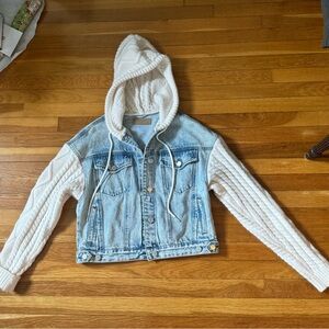 Blank NYC Blue and White Jean Jacket